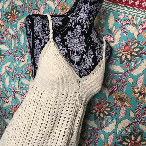 Brazilian Hand-Made Crochet Demi Dress (NWOT) plus Slip-Dress (2 Pc) Size Small - Picture 11 of 17